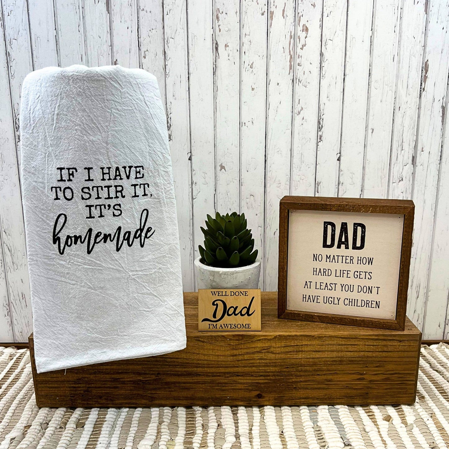 6x6 Fathers Day Gifts Dad At Least You Don't Have Ugly Kids