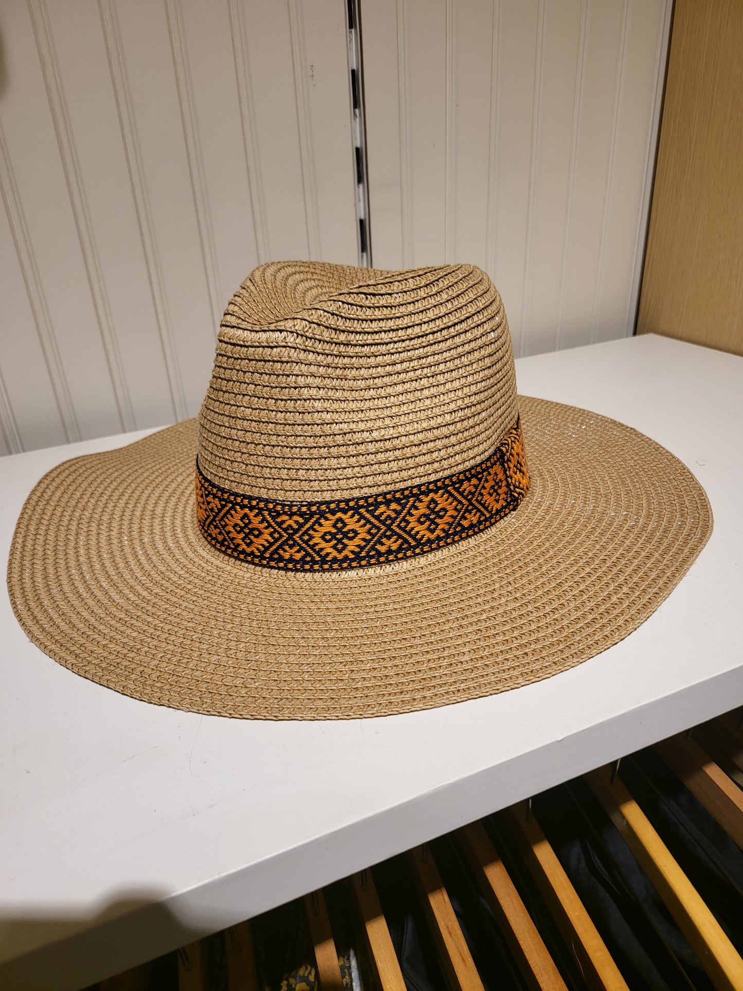 Orange Patterned Sun hat