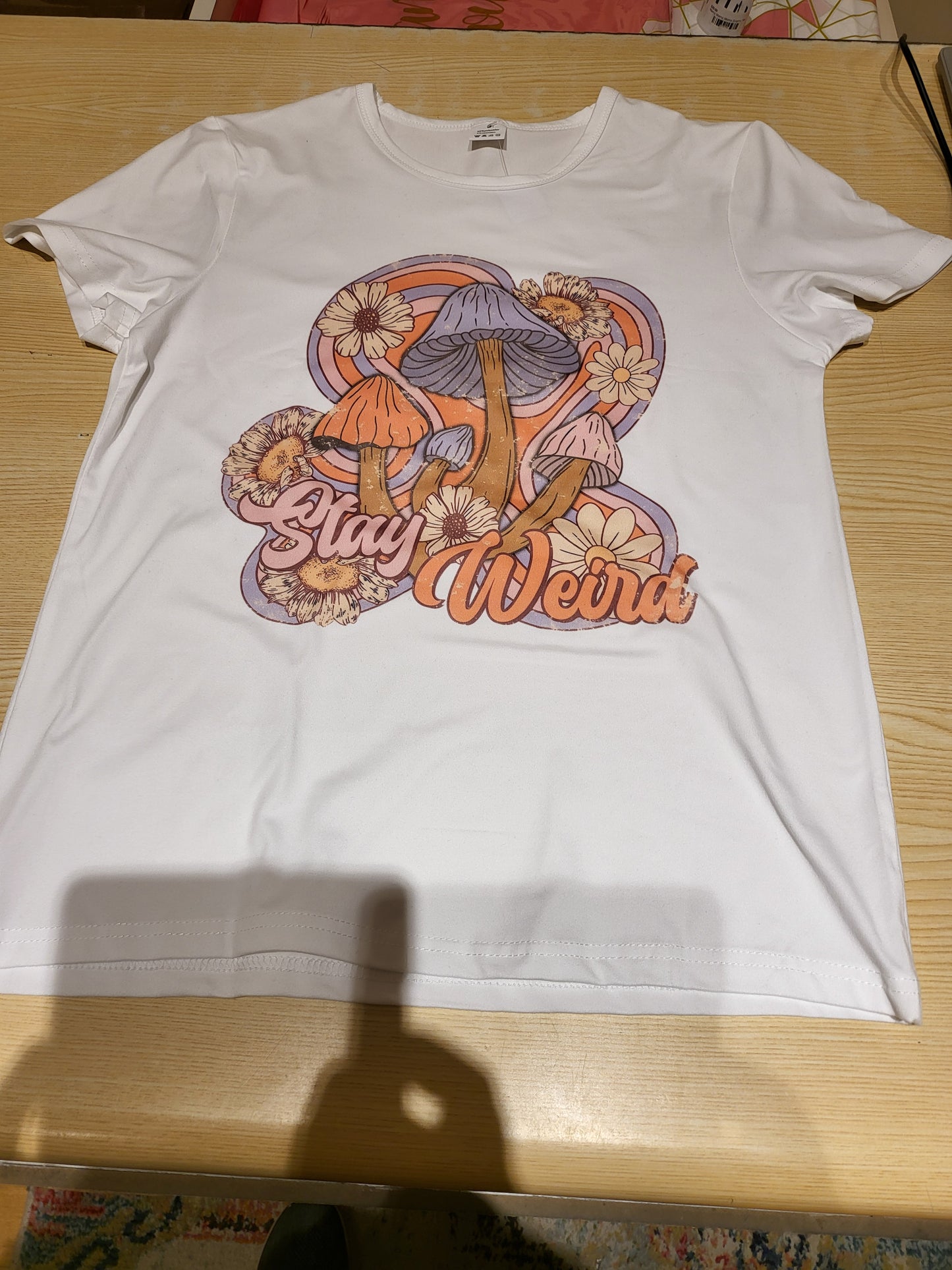 White Stay Weird Tee