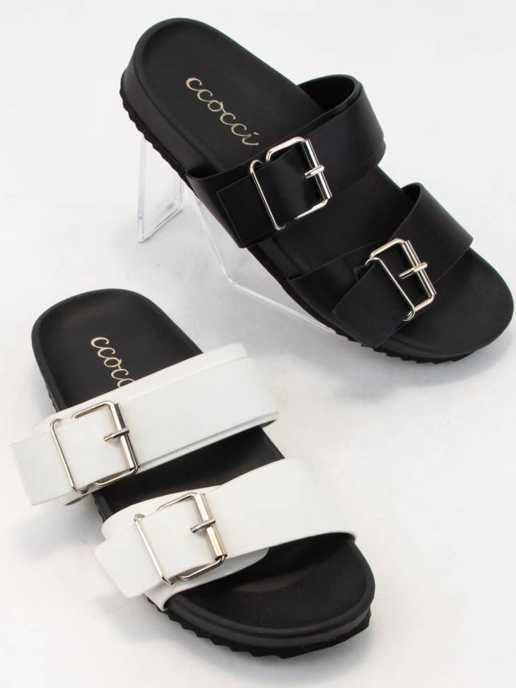 White Rouge Double Buckle Strap